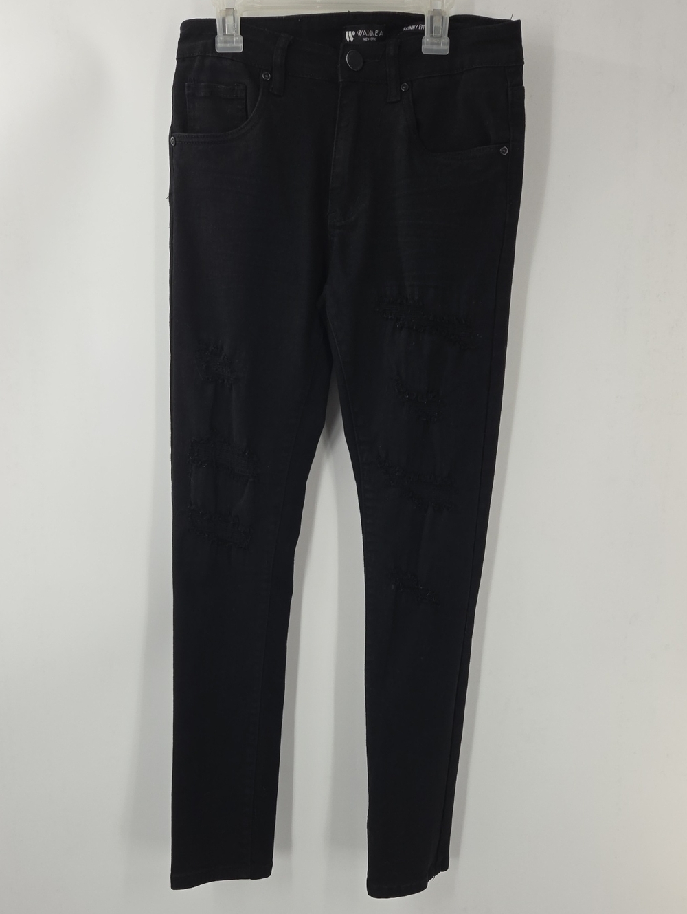 Black Distressed Slim Fit Men’s Jeans